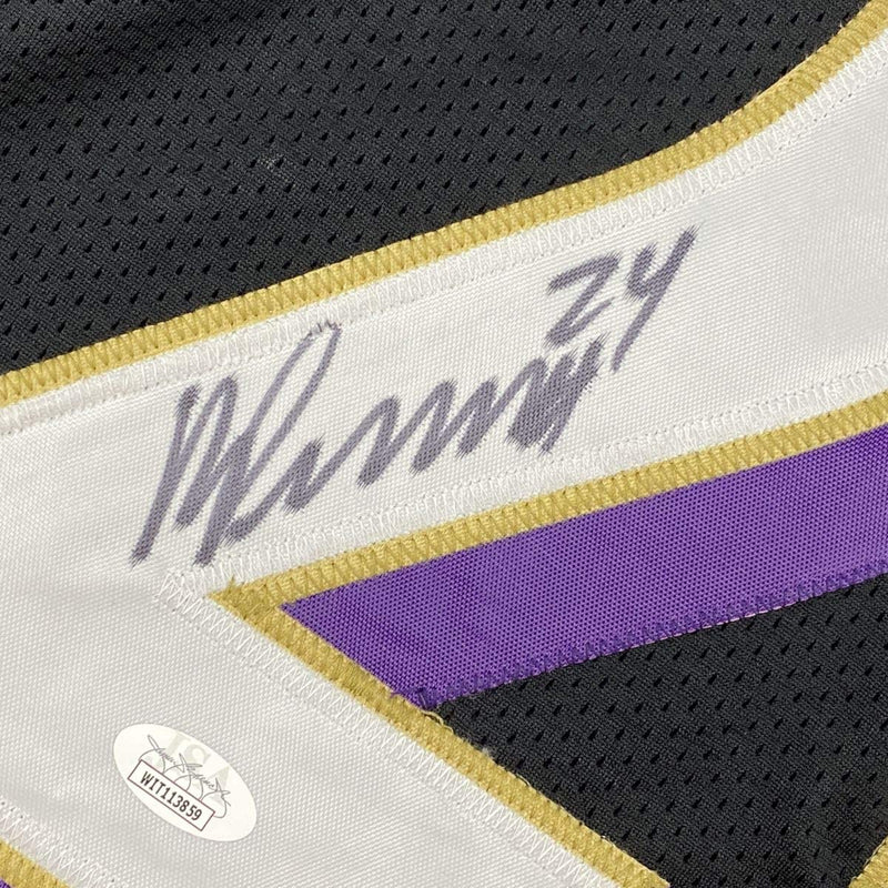 Autographed/Signed Marcus Peters Baltimore Black Football Jersey JSA COA