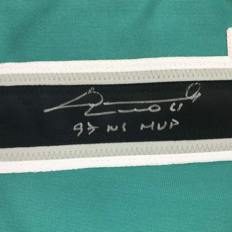 Autographed/Signed Livan Hernandez 97 WS MVP Florida Teal Baseball Jersey PSA/DNA COA