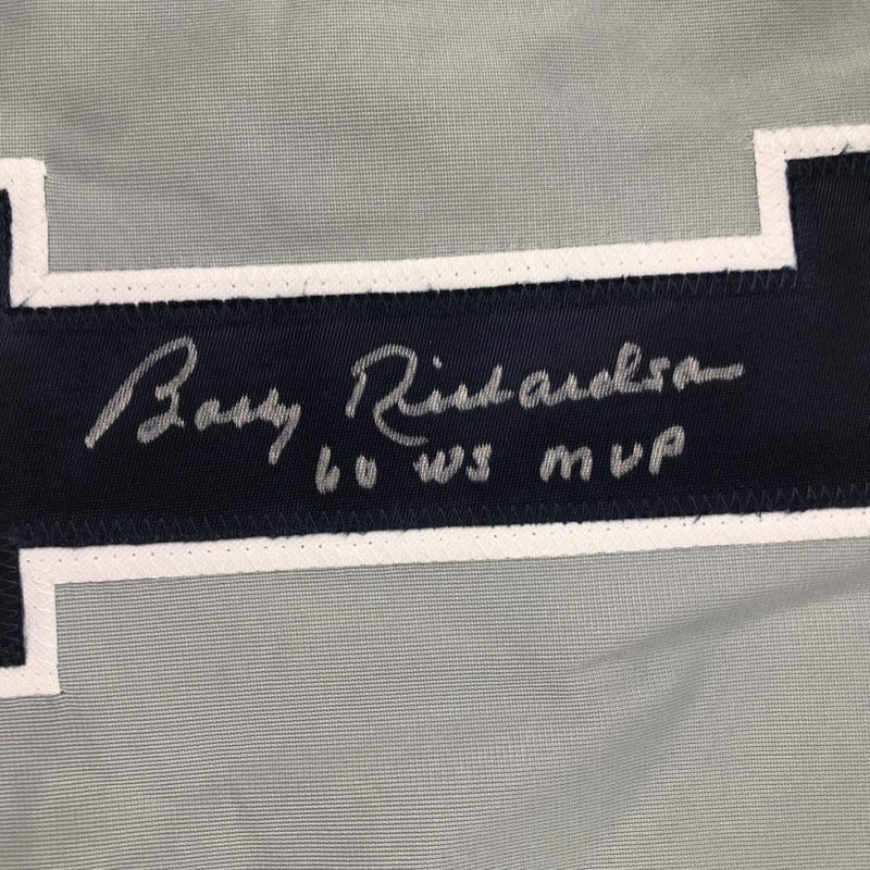 Autographed/Signed Bobby Richardson 60 WS MVP New York Grey Baseball Jersey JSA COA
