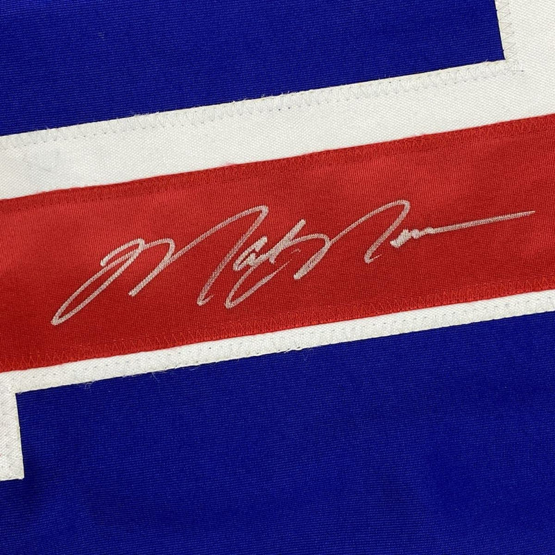 Autographed/Signed Mark Messier New York Blue Hockey Jersey Steiner Sports COA