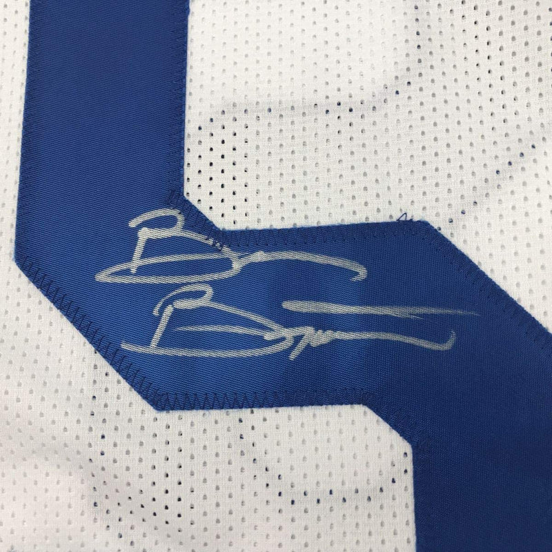Autographed/Signed Brian Bosworth Boz Seattle White Football Jersey JSA COA