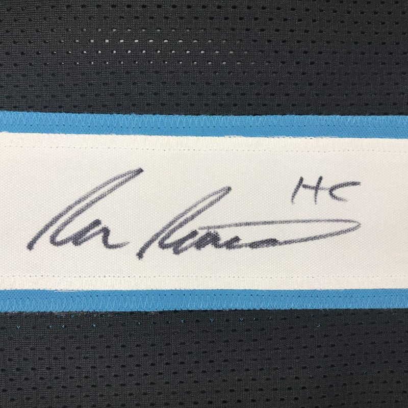 Autographed/Signed Ron Rivera Carolina Black Football Jersey Beckett BAS COA