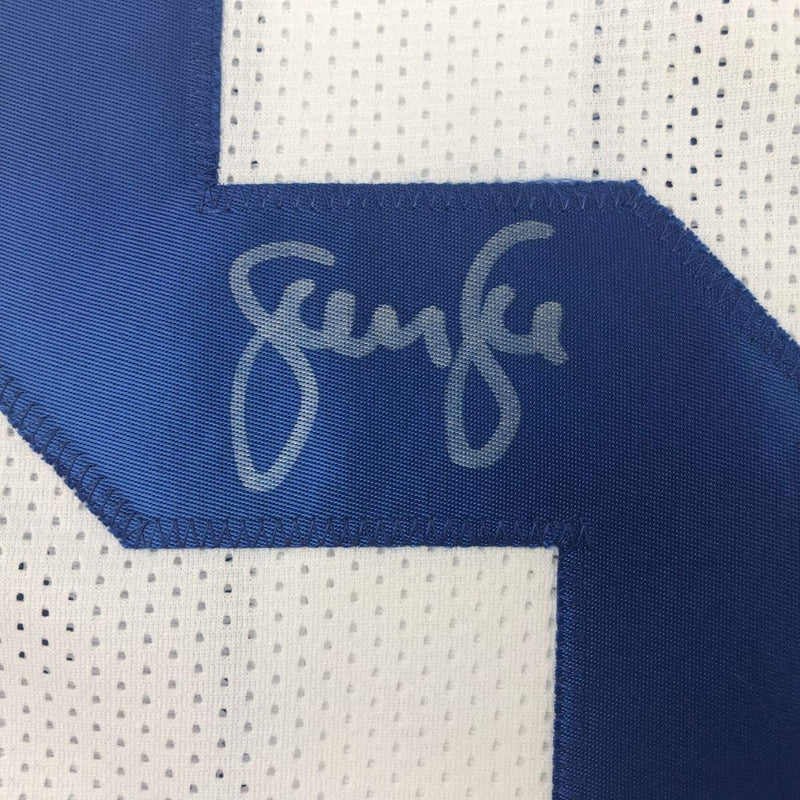 Autographed/Signed Sean Lee Dallas White Football Jersey JSA COA