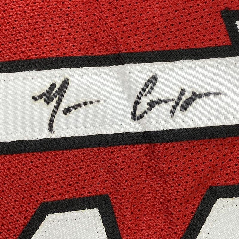 Autographed/Signed Mario Chalmers Miami Red Basketball Jersey JSA COA