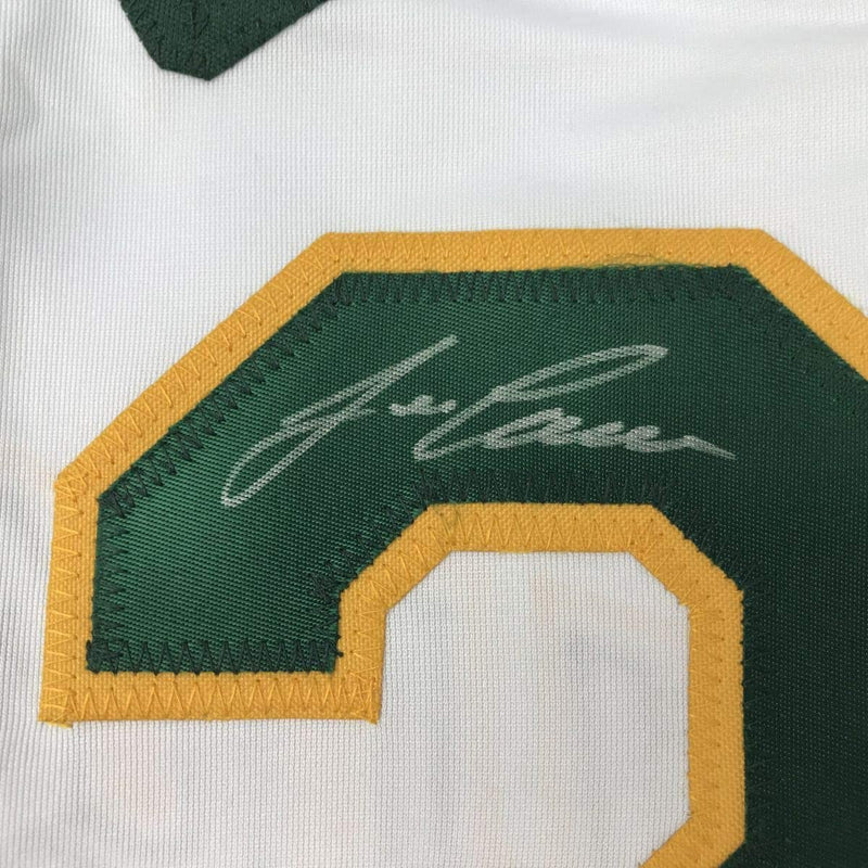 Autographed/Signed Jose Canseco Oakland White Baseball Jersey JSA COA