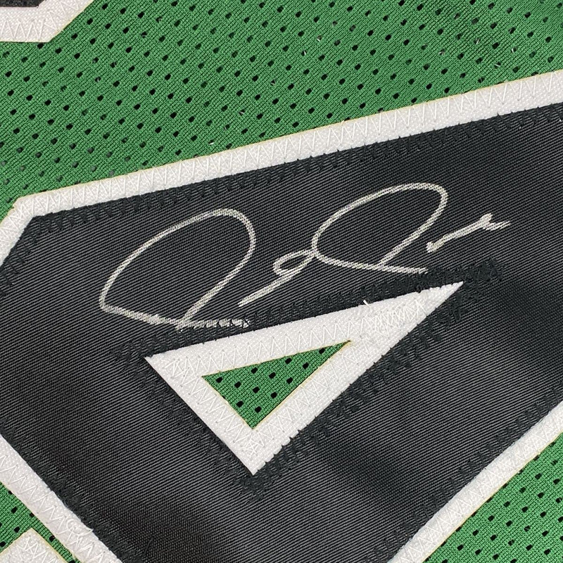 Autographed/Signed Paul Pierce Boston Green Basketball Jersey JSA COA