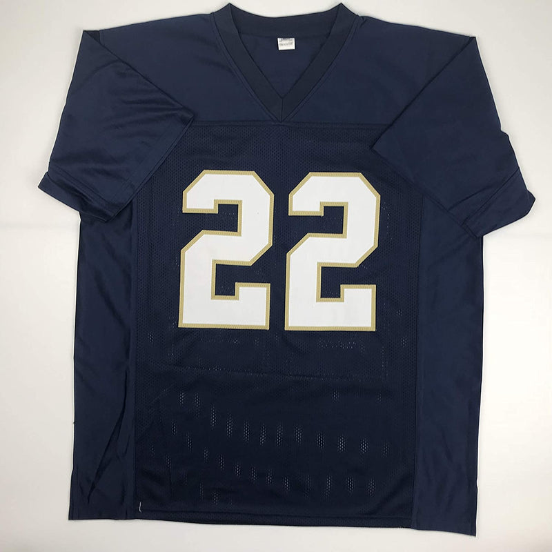 Autographed/Signed Harrison Smith Notre Dame Blue College Football Jersey JSA COA