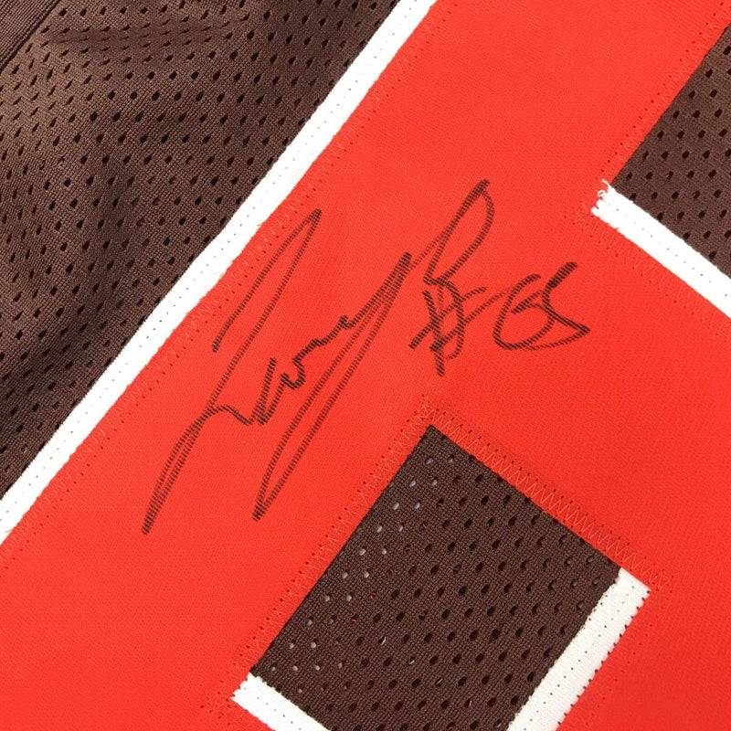 Autographed/Signed Larry Ogunjobi Cleveland Football Brown Jersey JSA COA