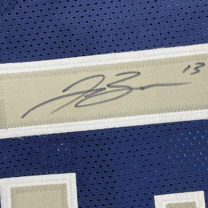 Autographed/Signed Jalen Brunson Dallas Dark Blue Basketball Jersey JSA COA