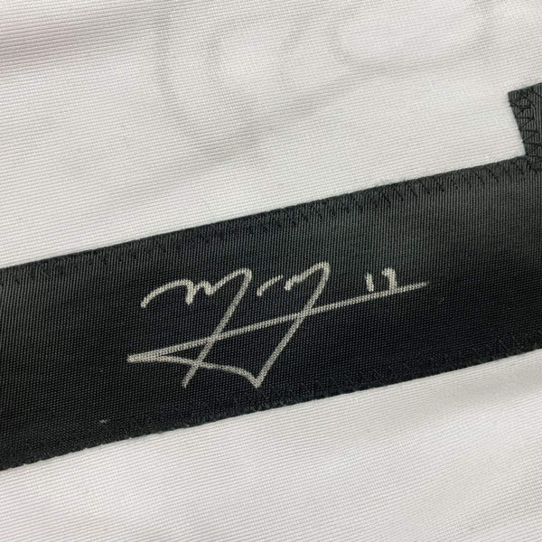 Framed Autographed/Signed Manny Machado 35x39 San Diego White Baseball Jersey Beckett BAS COA #2