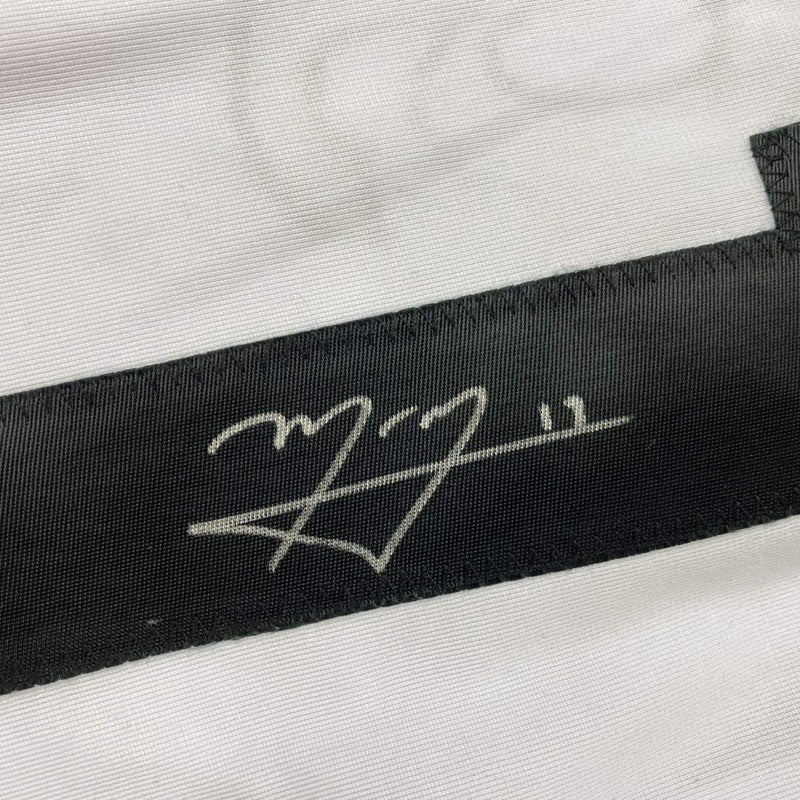 Framed Autographed/Signed Manny Machado 35x39 San Diego White Baseball Jersey Beckett BAS COA #2