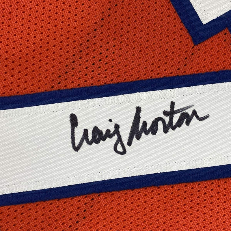 Autographed/Signed Craig Morton Denver Orange Football Jersey JSA COA