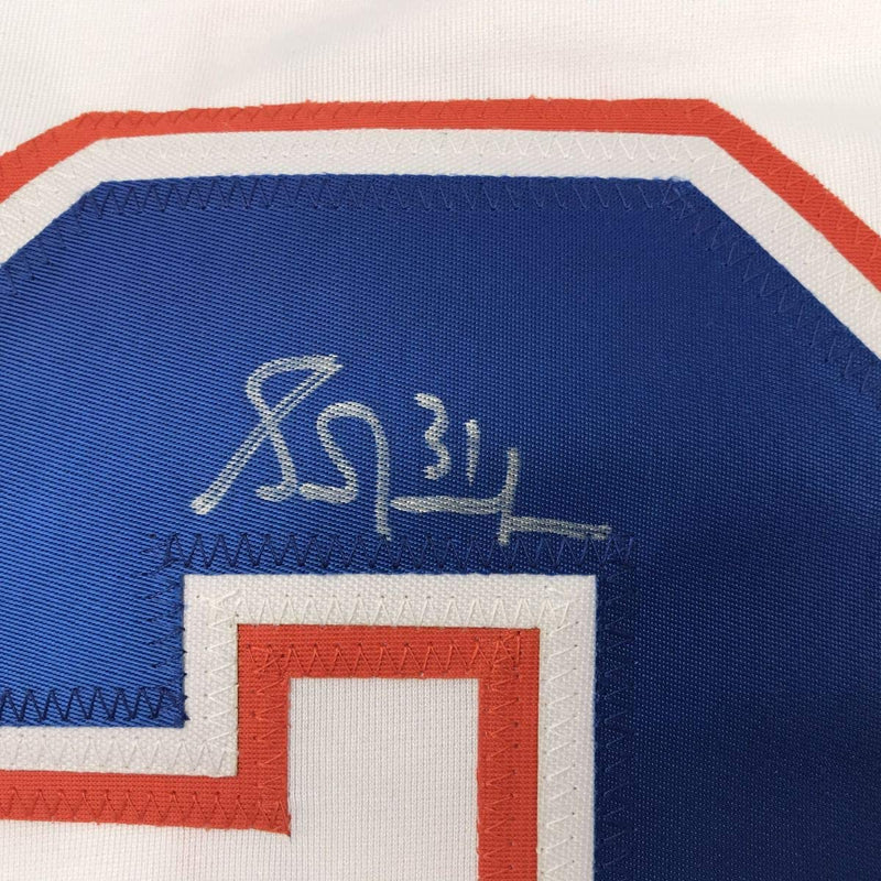 Autographed/Signed Grant Fuhr Edmonton White Hockey Jersey JSA COA
