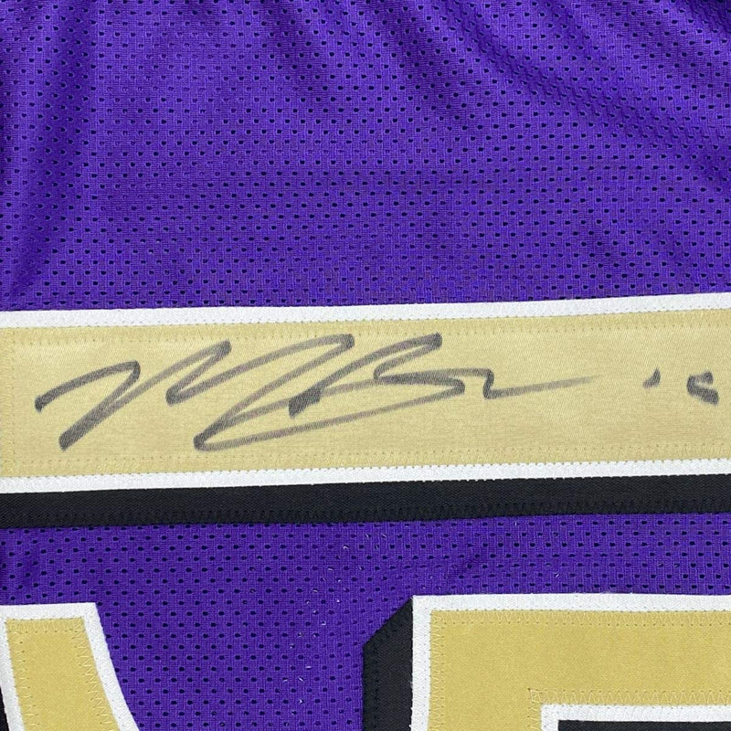 Autographed/Signed Marquise Brown Baltimore Color Rush Football Jersey JSA COA
