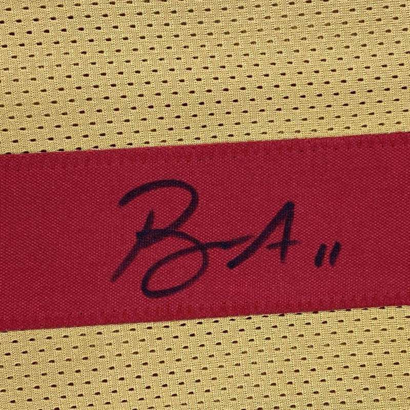 Autographed/Signed Brandon Aiyuk San Francisco Gold Football Jersey Beckett BAS COA