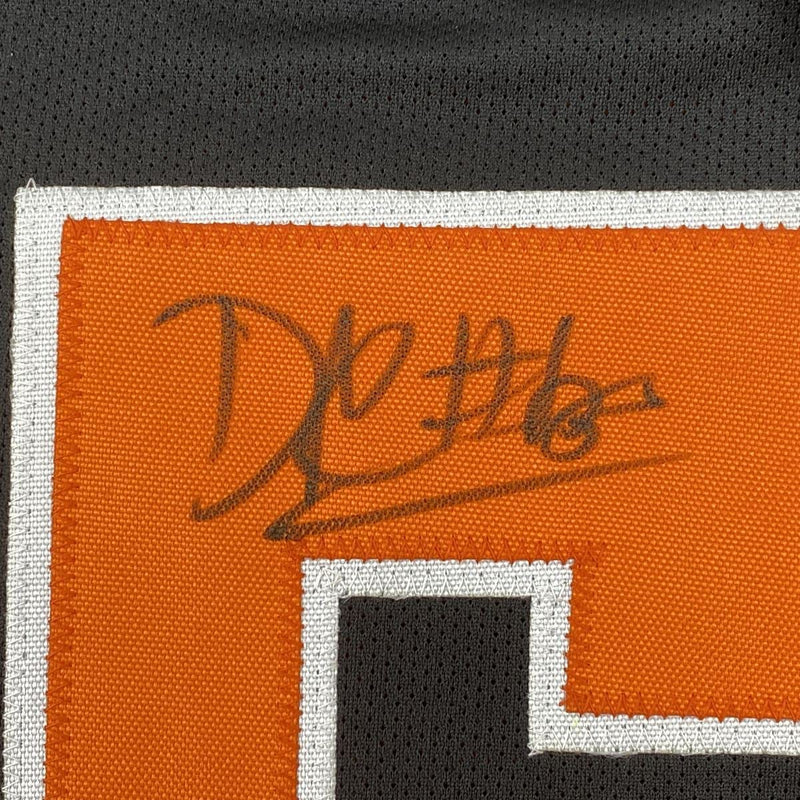Autographed/Signed David Njoku Cleveland Football Black Jersey JSA COA