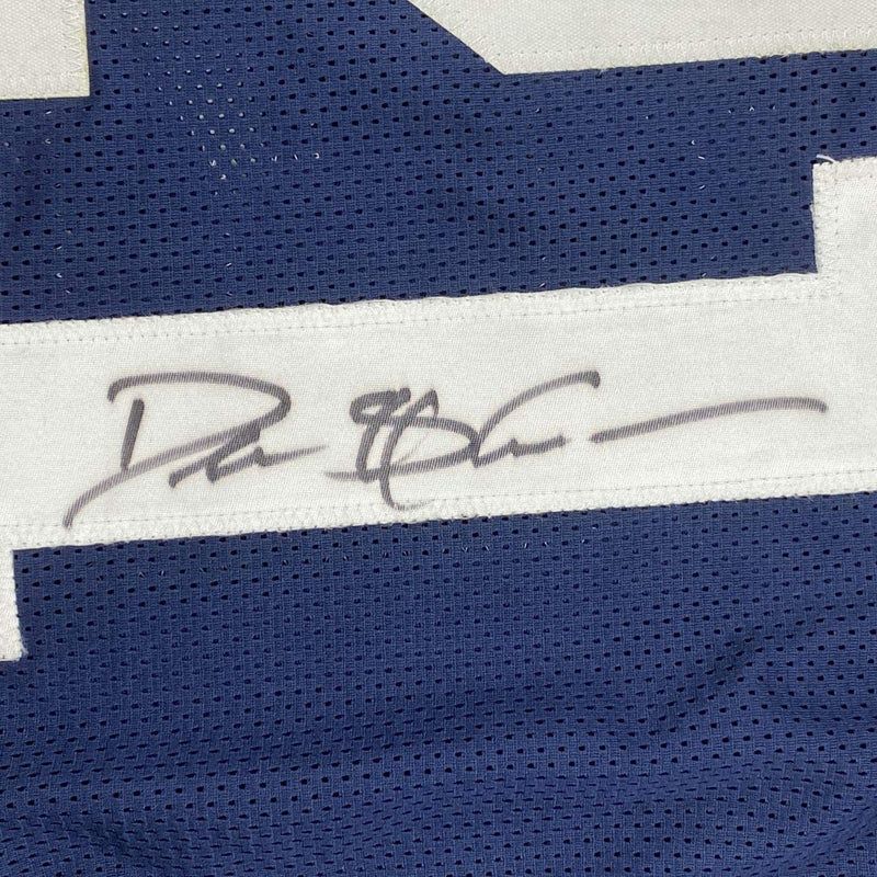 Autographed/Signed Deion Sanders Dallas Thanksgiving Day Football Jersey Beckett BAS COA