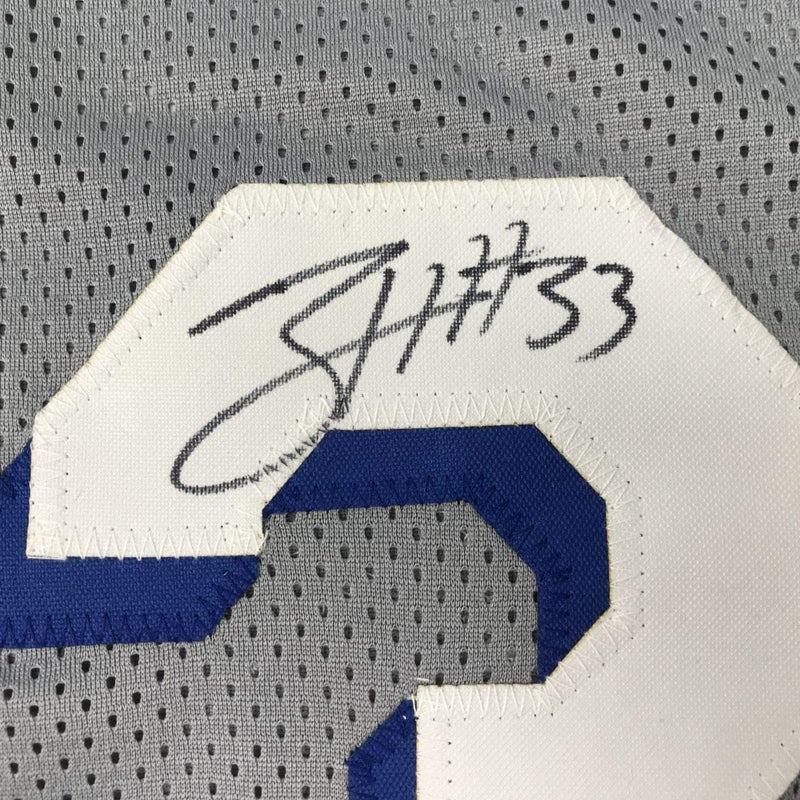 Autographed/Signed Tobias Harris Philadelphia Grey Basketball Jersey JSA COA