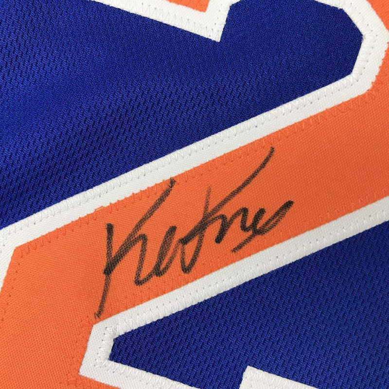Autographed/Signed Kevin Knox New York Blue Basketball Jersey JSA COA