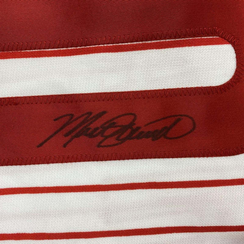 Autographed/Signed Mike Schmidt Philadelphia Pinstripe Baseball Jersey GTSM COA Hologram Only
