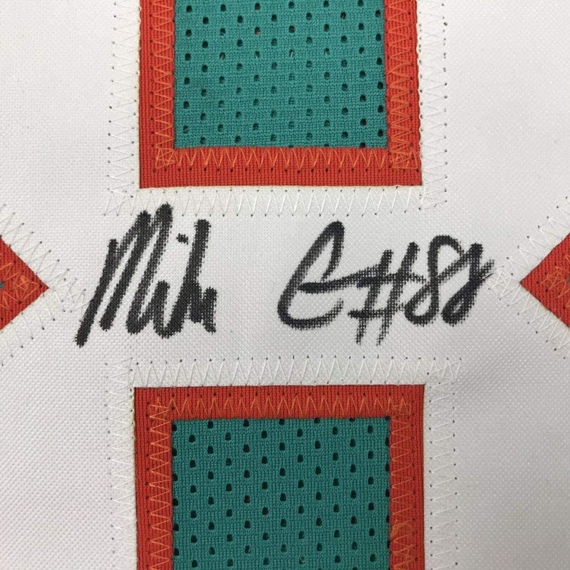 Autographed/Signed Mike Gesicki Miami Teal Football Jersey JSA COA