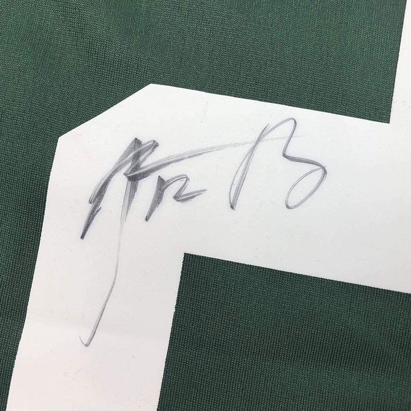 Autographed/Signed Aaron Rodgers Green Bay Green Football Jersey Beckett BAS COA