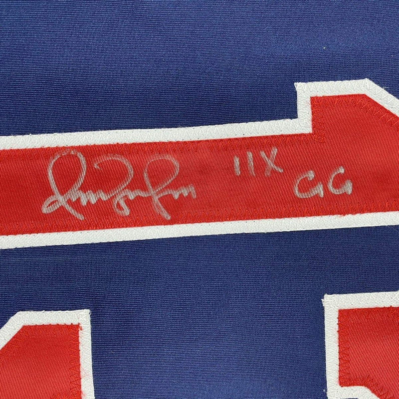 Autographed/Signed Omar Vizquel 11x GG Cleveland Blue Baseball Jersey JSA COA