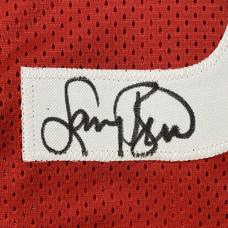 Autographed/Signed Larry Bird All-Star Game Red Basketball Jersey Beckett BAS COA