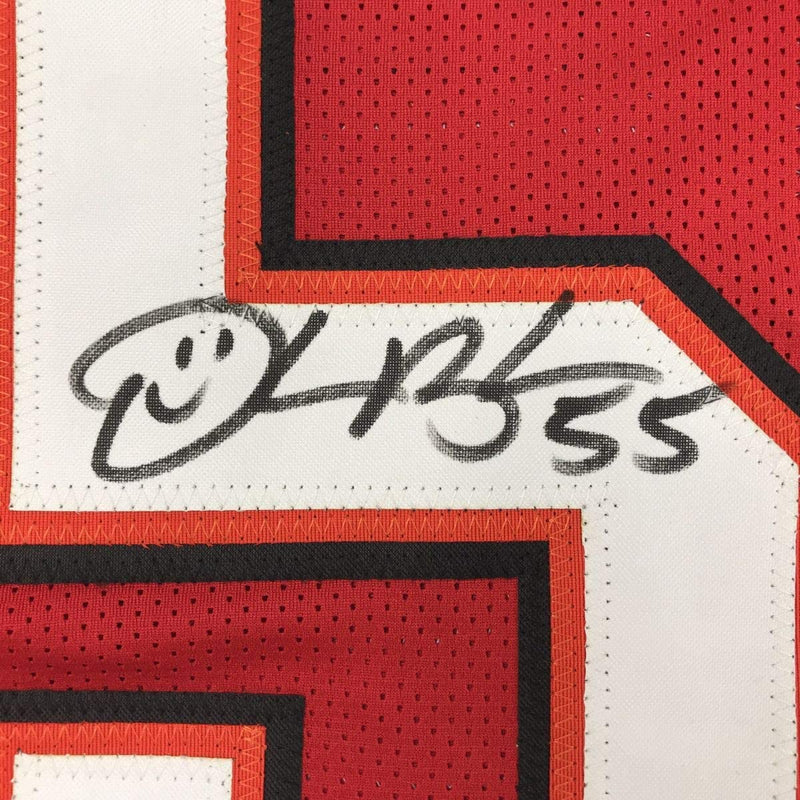 Autographed/Signed Derrick Brooks Tampa Bay Red Football Jersey JSA COA