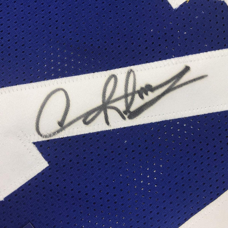 Autographed/Signed Dennis Rodman Dallas Blue Basketball Jersey PSA/DNA COA