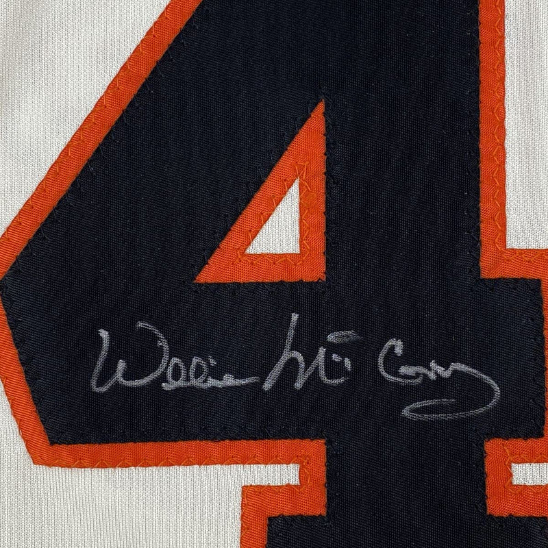 Autographed/Signed Willie McCovey San Francisco Cream Baseball Jersey JSA COA
