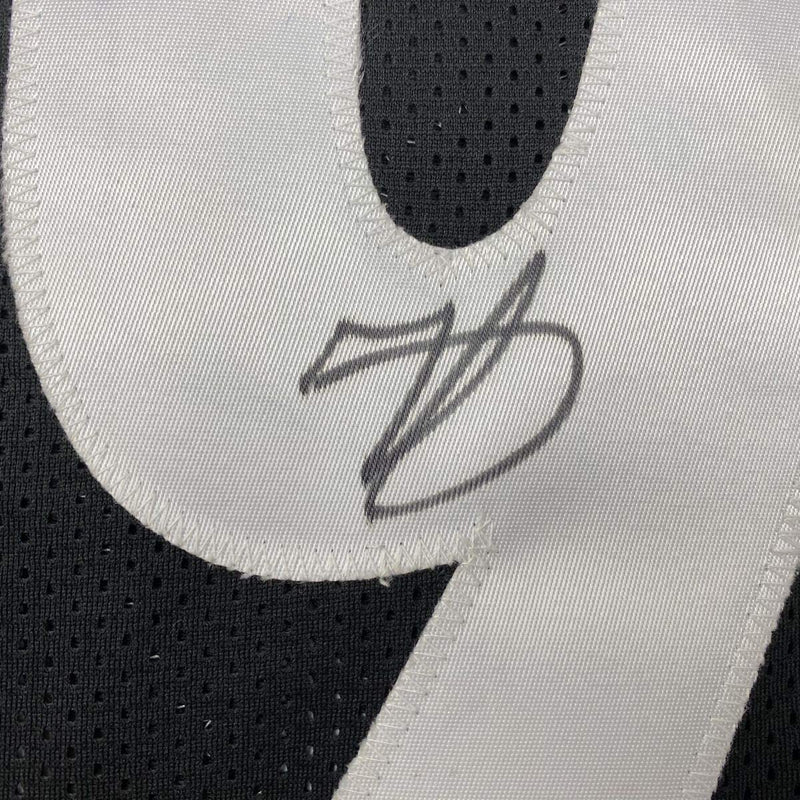 Autographed/Signed Minkah Fitzpatrick Pittsburgh Black Football Jersey Beckett BAS COA