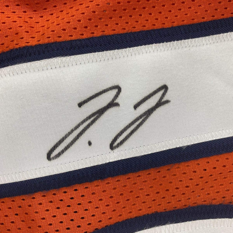 Autographed/Signed Jerry Jeudy Denver Orange Football Jersey JSA COA