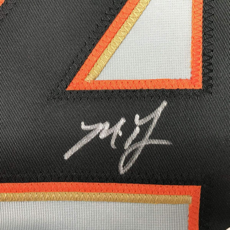 Autographed/Signed Madison Bumgarner San Francisco Grey Baseball Jersey JSA COA