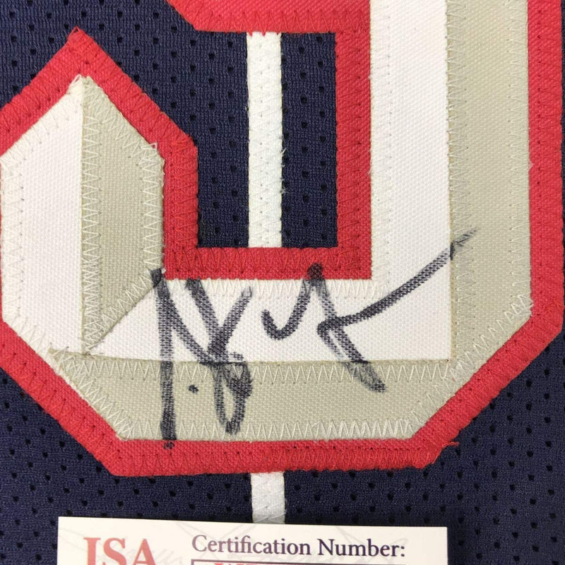 Autographed/Signed Steve Francis Houston Blue Basketball Jersey JSA COA