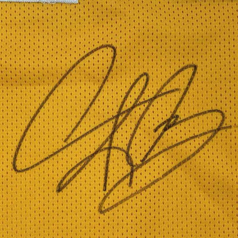 Autographed/Signed Dennis Rodman Los Angeles LA Yellow Basketball Jersey JSA COA