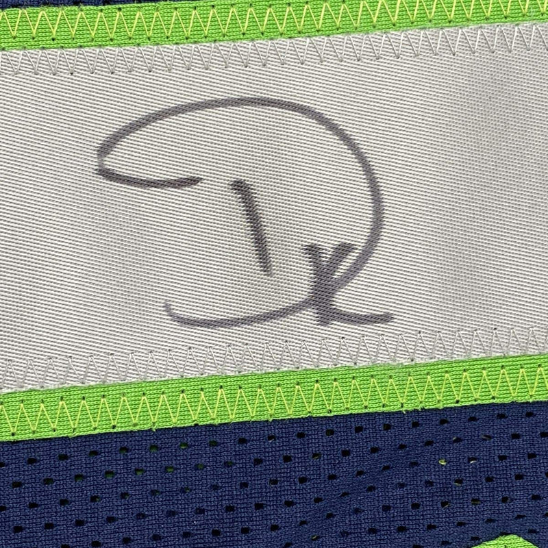 Autographed/Signed DK D.K. Metcalf Seattle Blue Football Jersey JSA COA #3