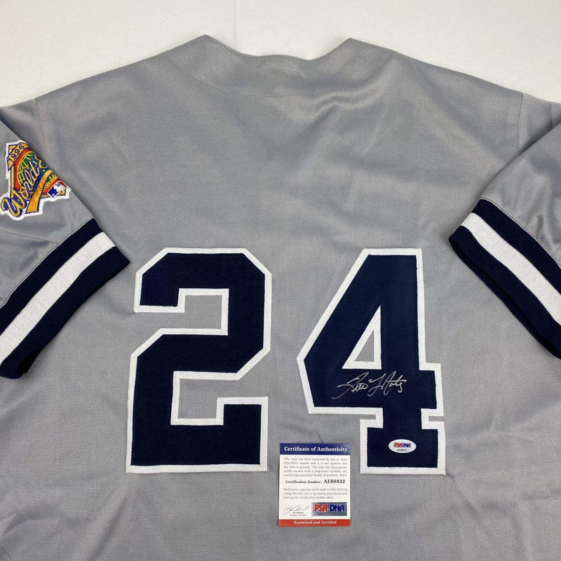 Autographed/Signed Tino Martinez New York Grey Baseball Jersey PSA/DNA COA