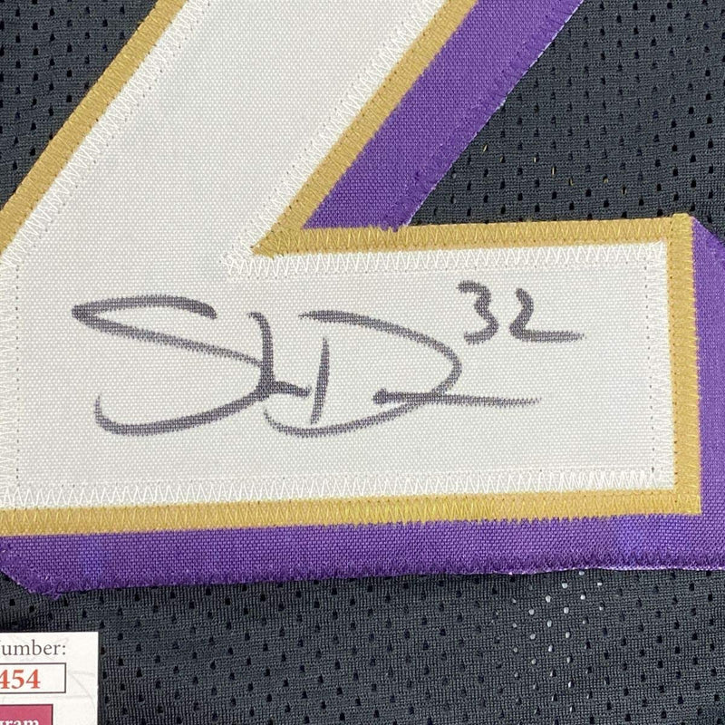 Autographed/Signed DeShon Elliott Baltimore Black Football Jersey JSA COA