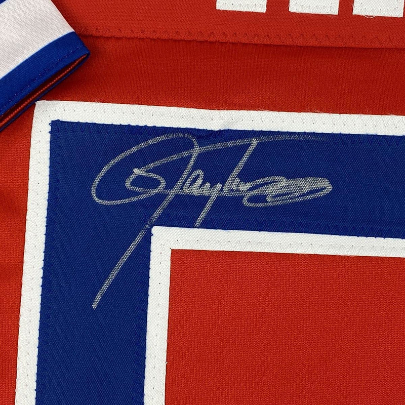 Autographed/Signed Lawrence Taylor New York Red Football Jersey JSA COA