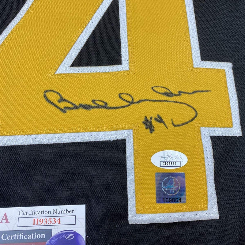 Autographed/Signed Bobby Orr Boston Black Hockey Jersey JSA & GNR COA