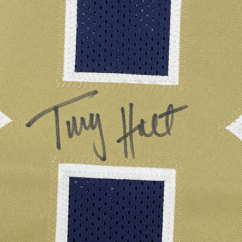 Autographed/Signed Torry Holt St. Louis Dark Blue Football Jersey Beckett BAS COA
