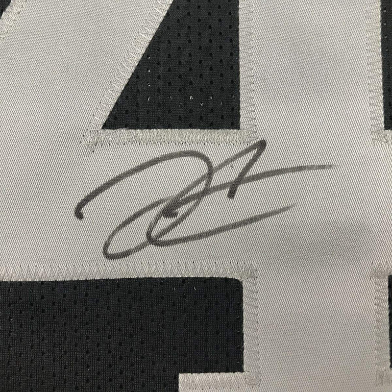 Autographed/Signed Derek Carr Oakland Black Football Jersey Beckett BAS COA