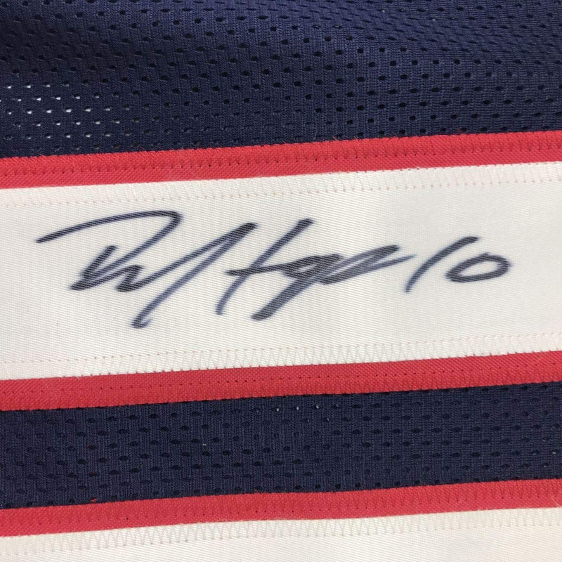 Autographed/Signed DeAndre Hopkins Houston Blue Football Jersey JSA COA