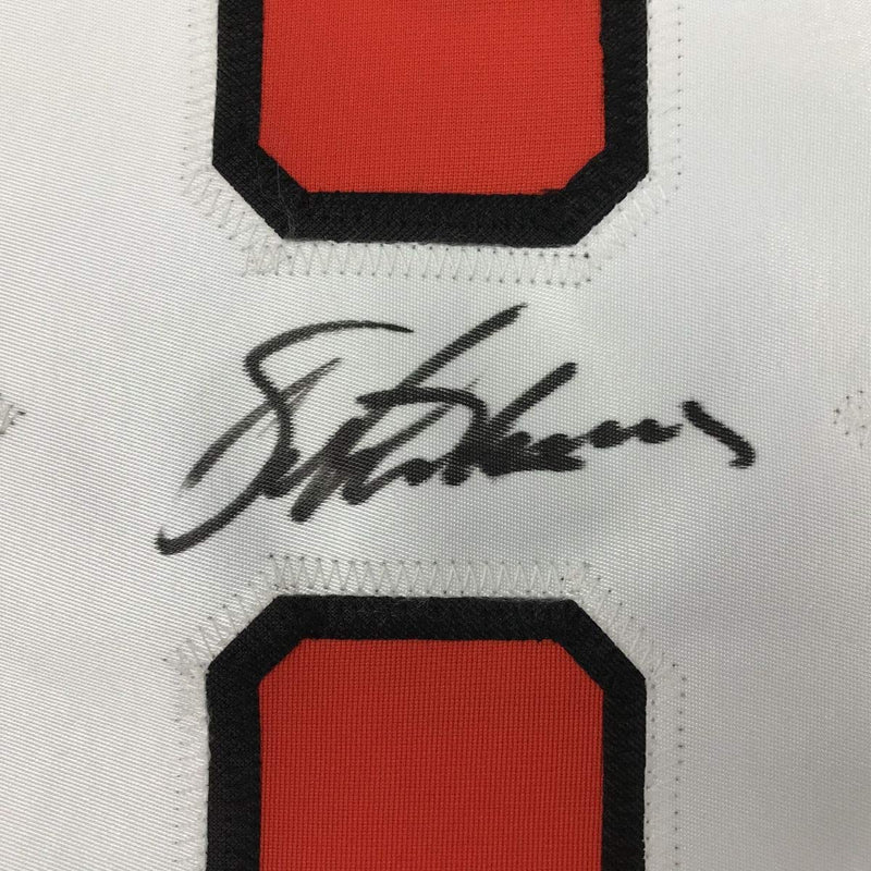 Autographed/Signed Eric Lindros Philadelphia Orange Hockey Jersey JSA COA