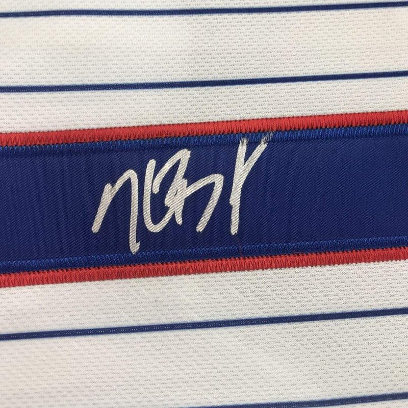Autographed/Signed Kris Bryant Chicago Pinstripe Baseball Jersey JSA COA