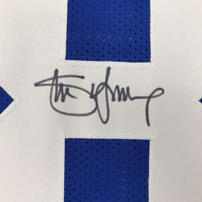 Autographed/Signed Steve Young Brigham Young BYU Blue College Football Jersey JSA COA