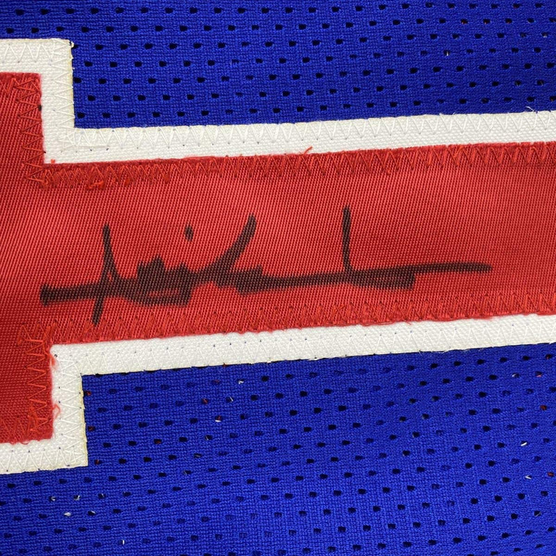 Autographed/Signed Isiah Thomas Detroit Blue Basketball Jersey Beckett BAS COA