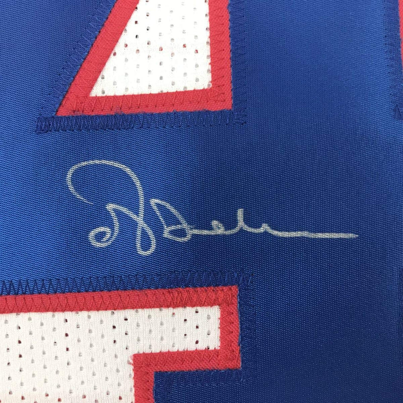 Autographed/Signed Ottis Anderson New York White Football Jersey JSA COA