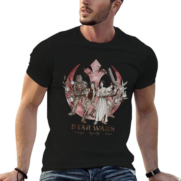 Star Wars Original Cast Floral Watercolor Rebel Logo  Odor-resistant T-Shirt